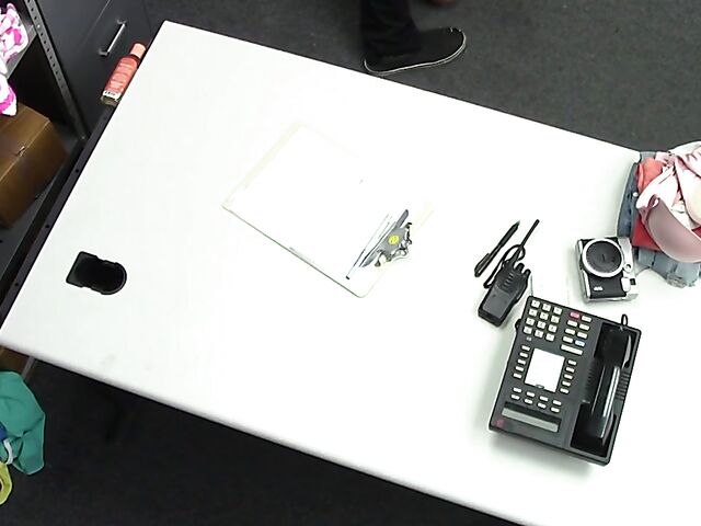 Hot redhead shoplifter Scarlett Mae is back and gets pounded again