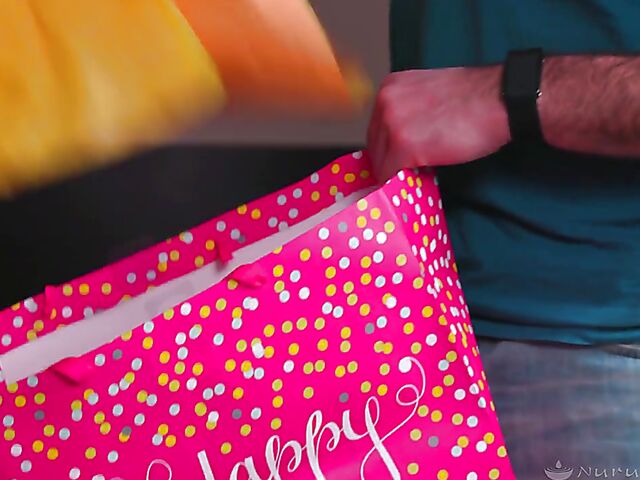 Birthday nuru fuck with sexy stepdaughter Aidra Fox