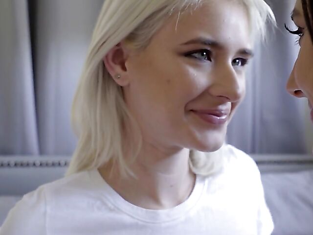 Young threesome with two naughty girls Eliza Ibarra and Jessie Saint