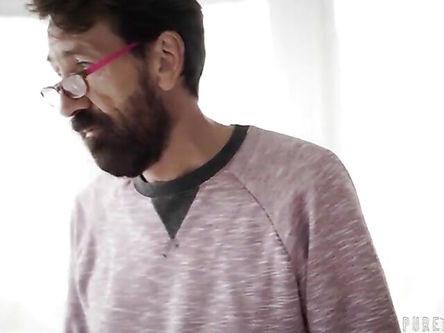 Old man fucks teen with Riley Star and Steve Holmes