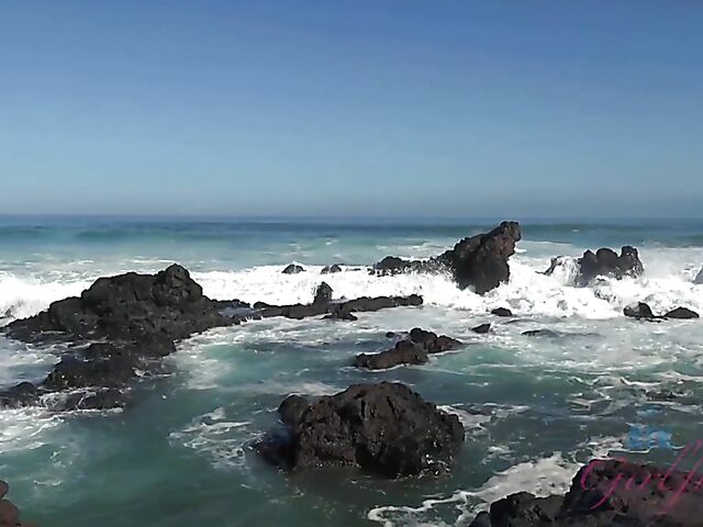 Cute POV girl Winter Jade traveling and fucking her man