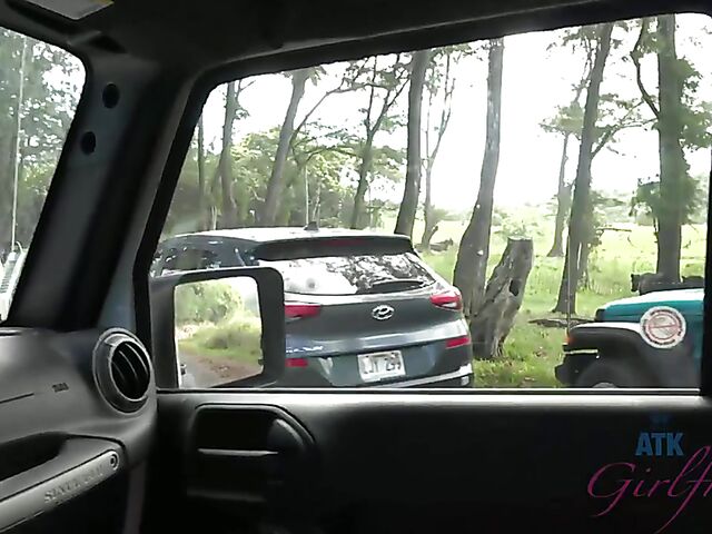 Cute POV girl Winter Jade traveling and fucking her man