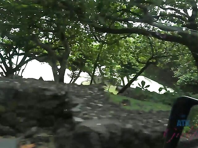 Cute POV girl Winter Jade traveling and fucking her man