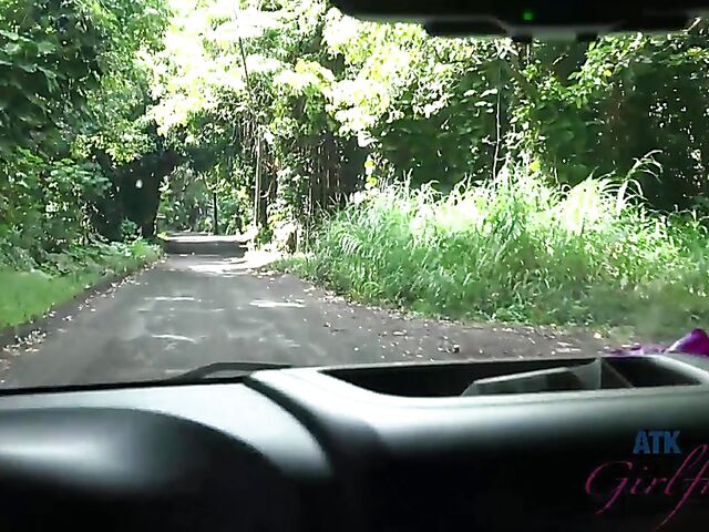 Cute POV girl Winter Jade traveling and fucking her man