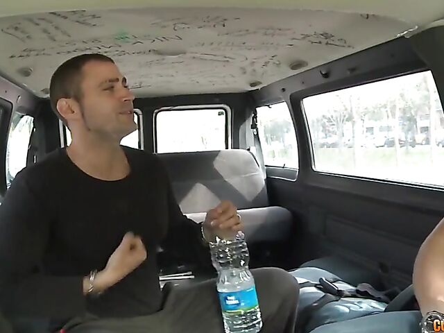 Van fuck in the streets with busty Spanish MILF Mar Duran