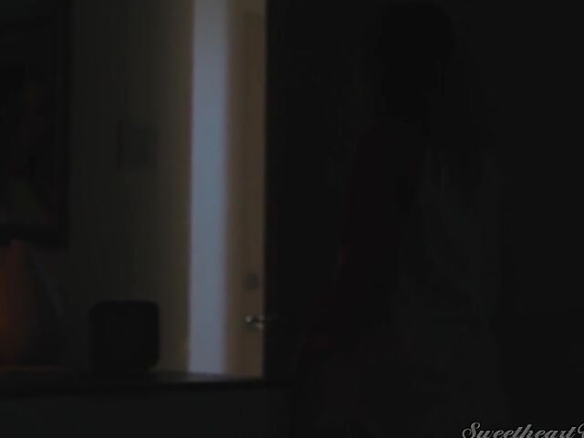 Macy Meadows and milf Serene Siren lesbian pussy licking in the night