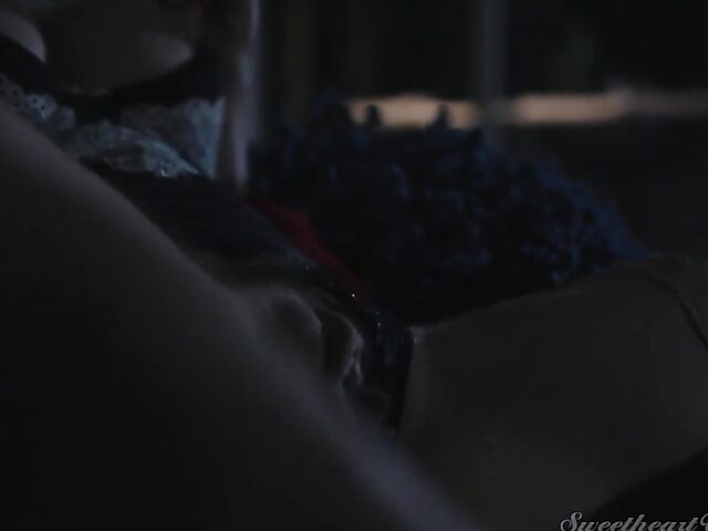 Macy Meadows and milf Serene Siren lesbian pussy licking in the night