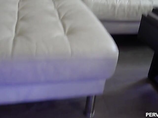 Becky Bandini - Stepmom POV blowie in the kitchen and pussy fuck in the living room