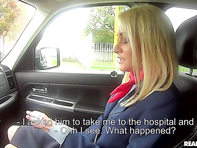 Pick up and POV car sex with russian blonde Alive Bell