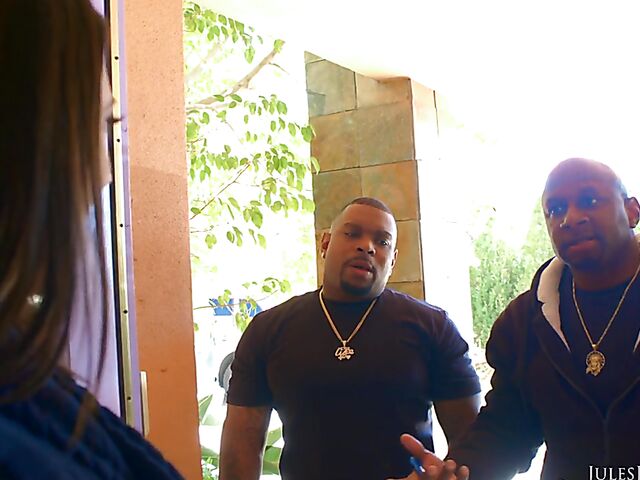 Angela White's DP interracial with big black guys
