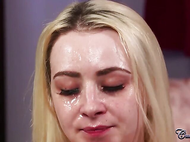 Small dick blowjob and messy facial with Candy Banks