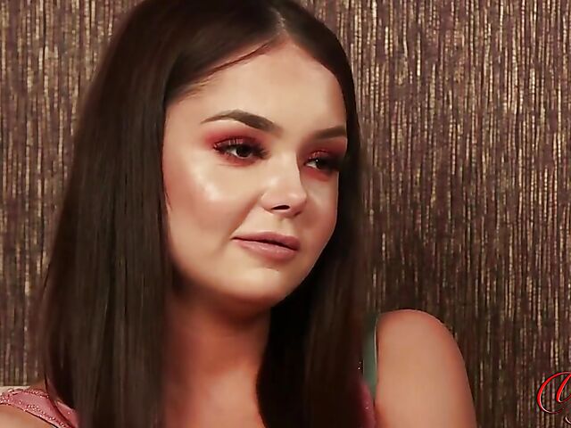 Louise Hardy showing her ass to a black guy and watching him jerk off