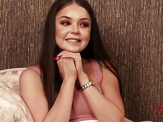 Louise Hardy showing her ass to a black guy and watching him jerk off