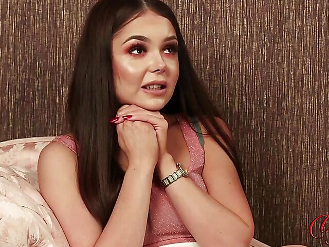 Louise Hardy showing her ass to a black guy and watching him jerk off