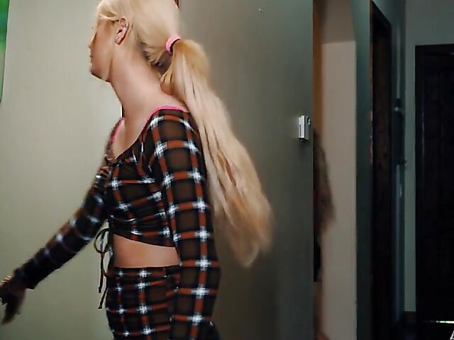 Shy Nella Jones having her first lesbian sex with Trinity St Clair