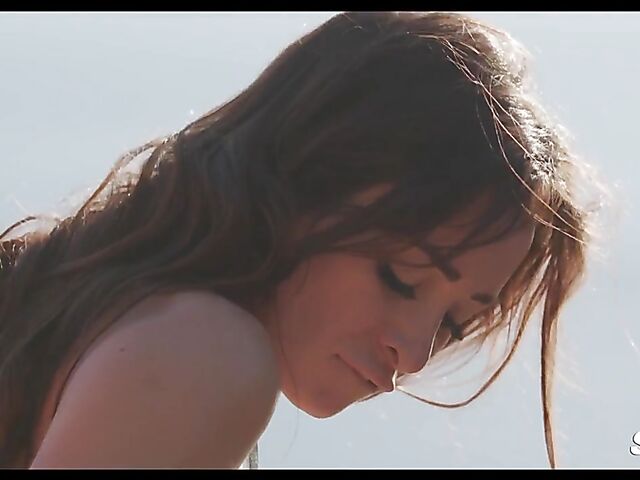 Seaside outdoor sex on the top of the hill with slender MILF Valentina Bianco