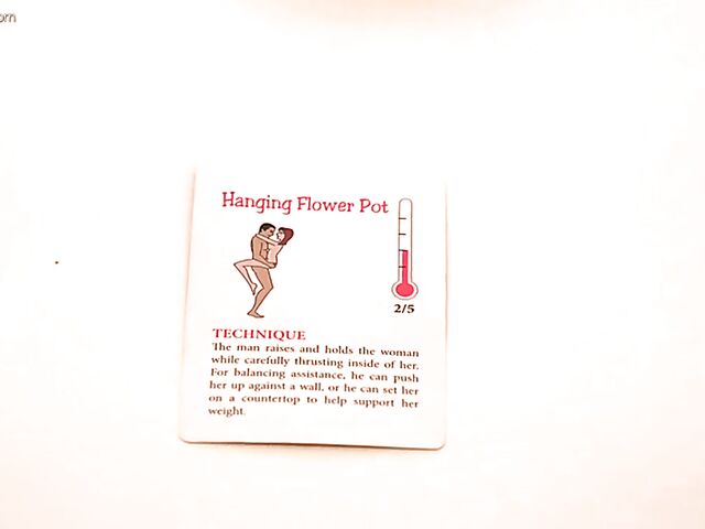 Playing Kama Sutra cards with small tits blonde Bella Rose