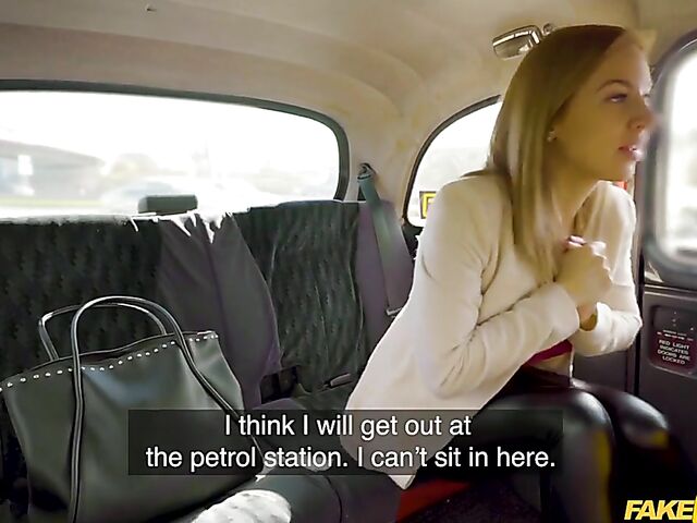 Hot taxi ride with huge boobs slut Nathaly Cherie