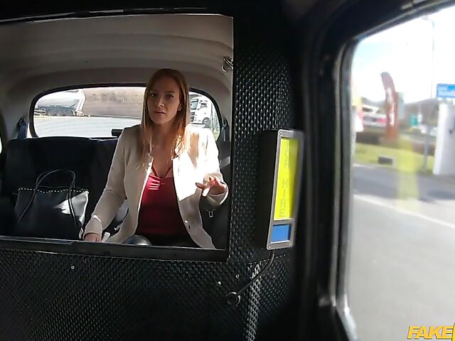 Hot taxi ride with huge boobs slut Nathaly Cherie