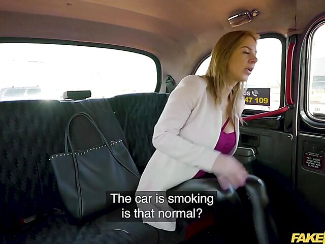 Hot taxi ride with huge boobs slut Nathaly Cherie