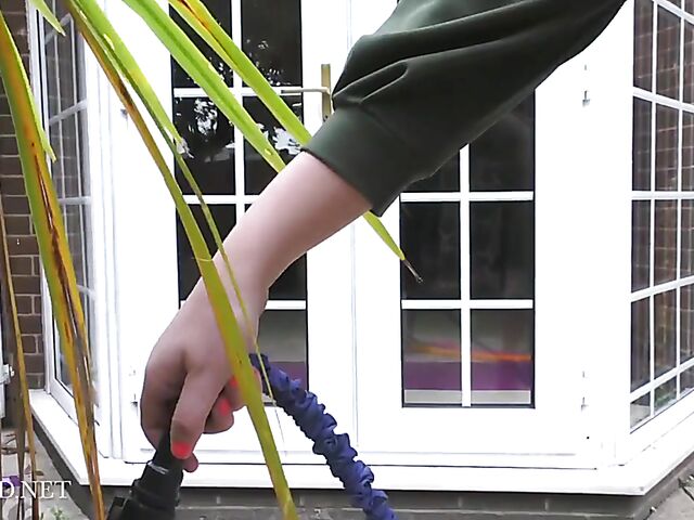 Busty solo in the kitchen with curvaceous Kym Graham