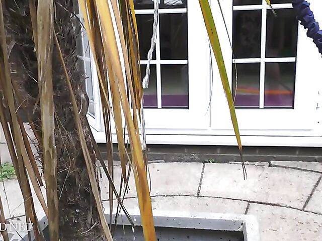 Busty solo in the kitchen with curvaceous Kym Graham