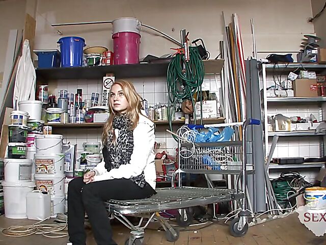 Czech gangbang with a young looking newbie