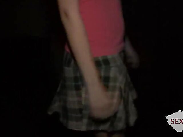 Czech gangbang with a young looking newbie