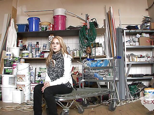 Czech gangbang with a young looking newbie