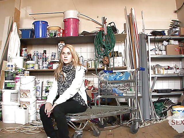 Czech gangbang with a young looking newbie