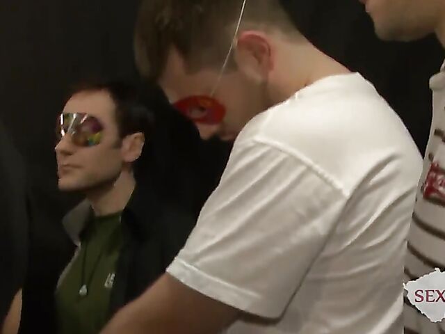 Czech gangbang with a young looking newbie