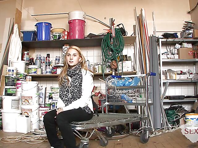 Czech gangbang with a young looking newbie