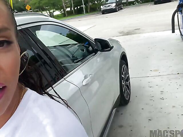 Public ass shaking and outdoor fuck POV with tight Kelsi Monroe