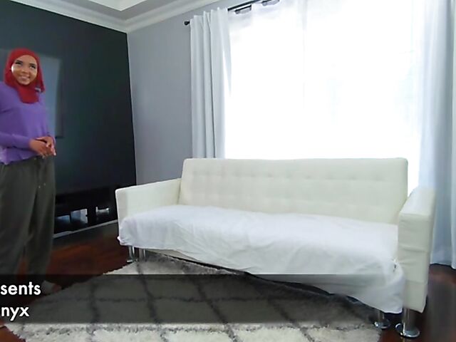 Hijab sex with ebony teen Olive Onxy taking some BBC