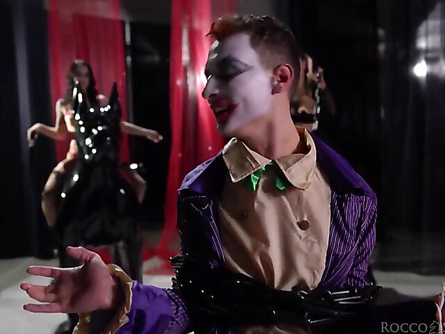 Kinky double anal gangbang party with Anna De Ville, Martina Smeraldi and Malena