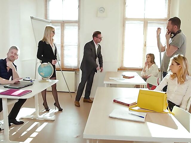 School orgy with Rebecca Volpetti, Tiffany Tatum and Rose