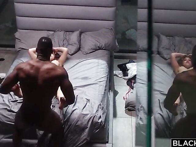 Kinky BBC threesome with cute Alina Lopez and two brutal black guys