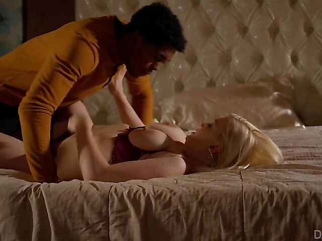 Big tit interracial porn with well endowed blonde Emily Wright