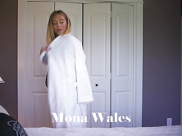 Mona Wales takes off her college uniform to have hard sex with Ryan Mclane