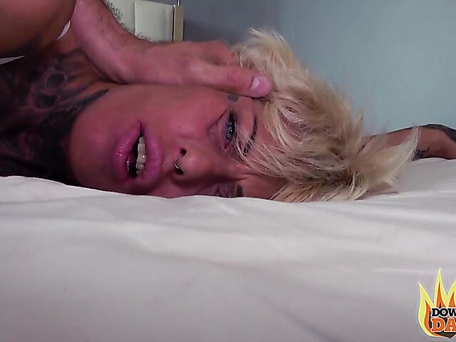 Trashy tattooed MILF Vicky Hunt gets rammed