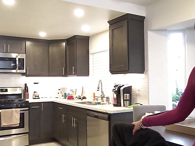 Busty interracial threesome in the kitchen with Gia Milana and Violet Myers