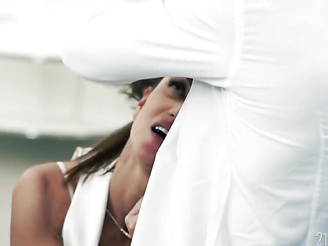 Sexy office anal with tight brunette Alyssa Reece