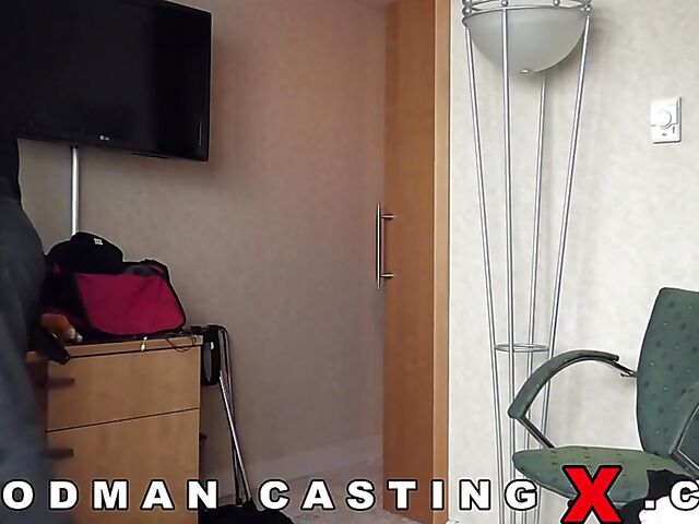 Dirty casting with Lara Malvo getting ass fucked by Woodman