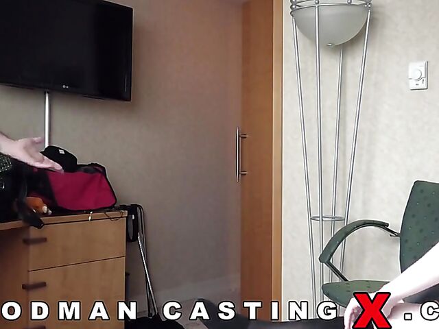 Dirty casting with Lara Malvo getting ass fucked by Woodman