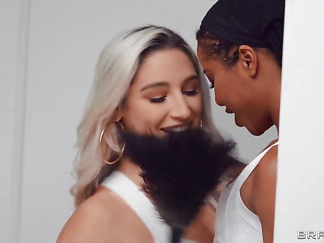 Kira Noir and Abella Danger interracial FFM 3some with lucky Danny D