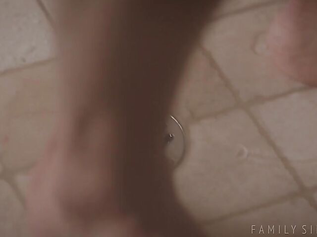 Young skinny stepdaughter Naomi Swan is horny and needs a cock