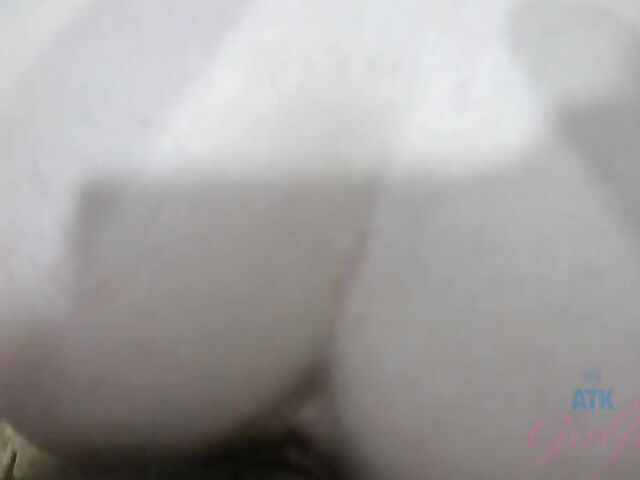 POV skinny girlfriend Kiera Winters moans while fucking