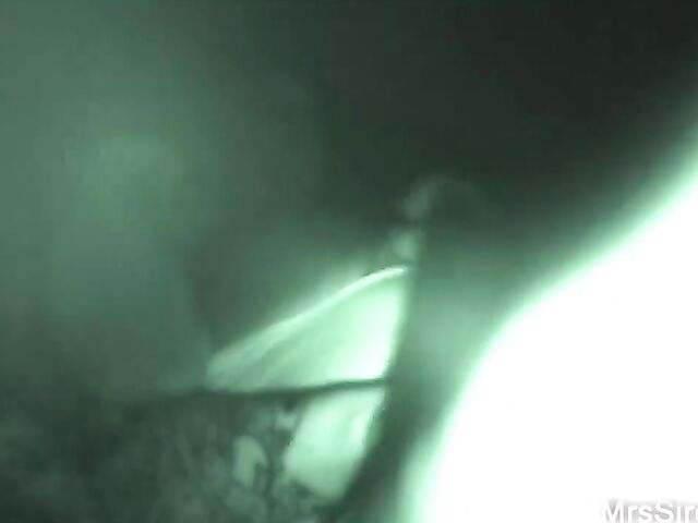 Mrs Siren - Wife dildo pleasure in the dark shot in night vision