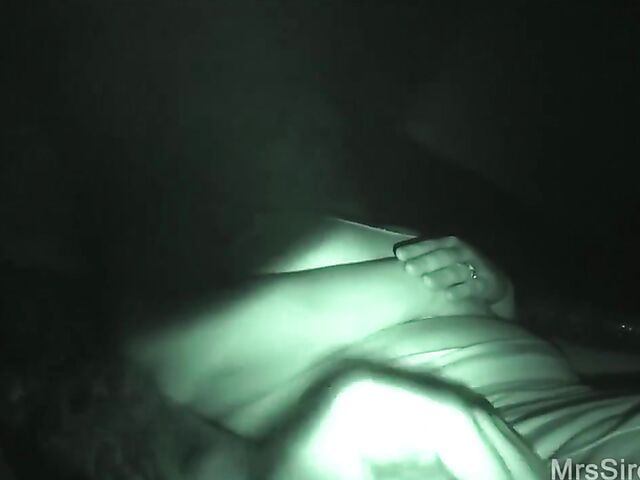 Mrs Siren - Wife dildo pleasure in the dark shot in night vision