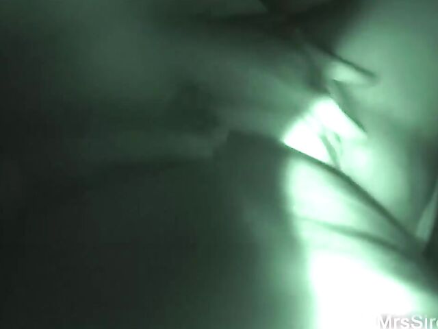 Mrs Siren - Wife dildo pleasure in the dark shot in night vision